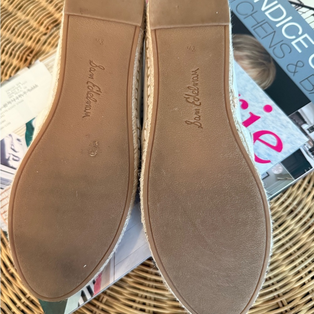 Sam Edelman Elegant Cream Espadrilles Sz 8.5 - Picture 4 of 10